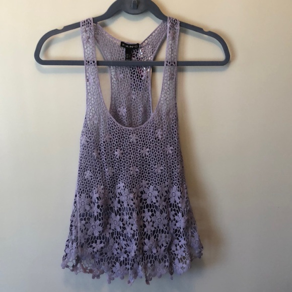 FANG Tops - Fang Crochet Top Periwinkle Size Small